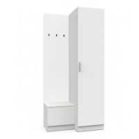 Набор мебели для прихожей "Марсель-150" МР 01-150 В2160 Ш1000 Г580 (ЛДСП Белый премиум) Набор мебели для прихожей "Марсель-150" МР 01-150 В2160 Ш1000 Г580 (ЛДСП Белый премиум)